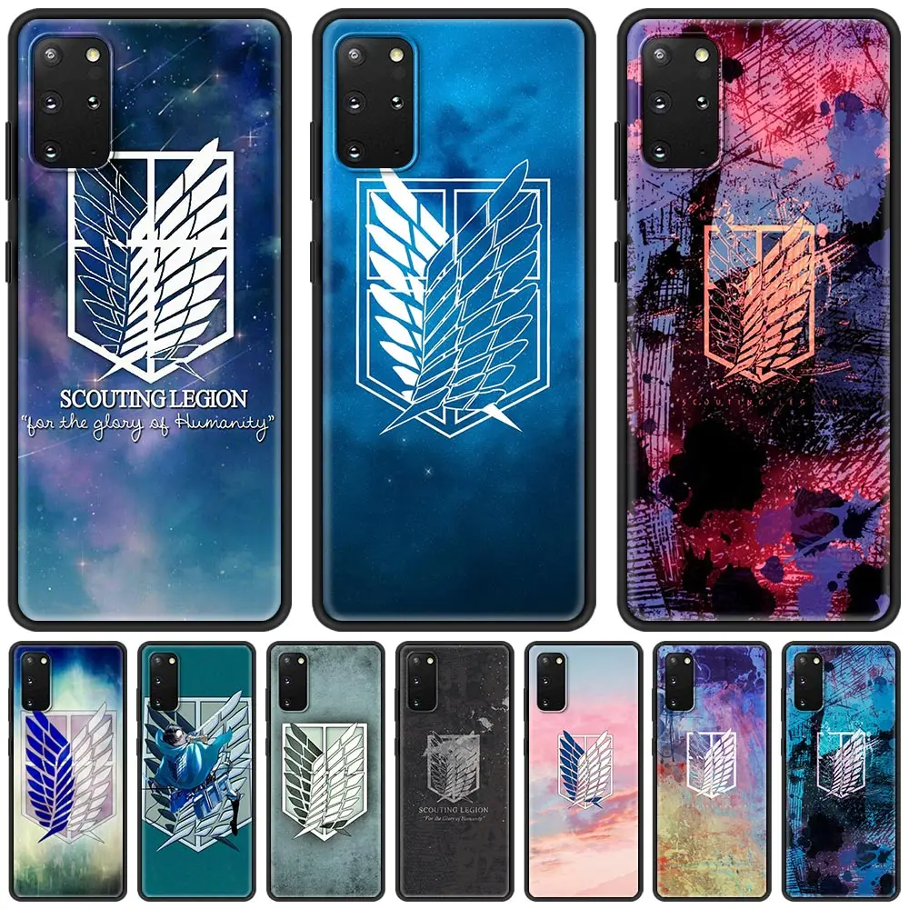 

Attack on Titan Symbol Logo Phone Case for Samsung Galaxy S20 FE Note 20 Ultra 9 8 10 S10 5G S9 S8 Plus S7 Soft Cover Shell