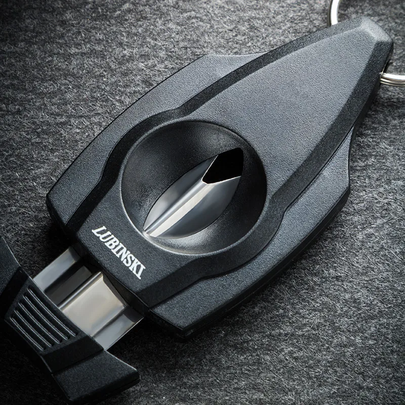 

2022 Cigar Cutter Sharp V-Cut Stainless Steel Cigar Guillotine Black Pocket Travel Cigar Accessories Scissors Free Shipping