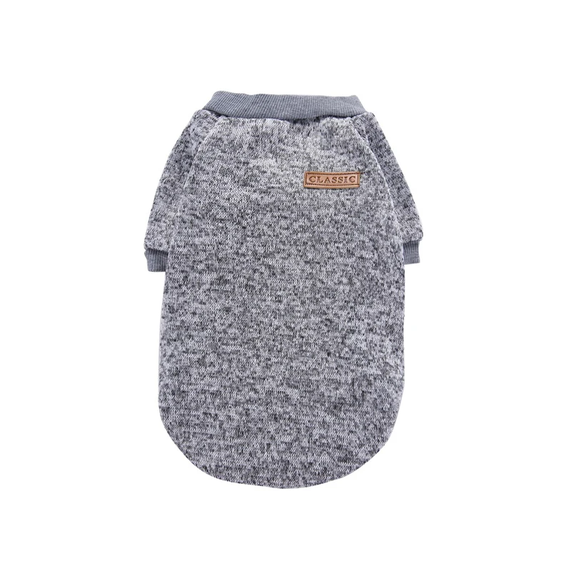 gray Одежда для собак для маленьких собак, свитер для кошек, Одежда для питомцев, кошек, чихуахуа, теплая одежда для собак, свитер для осени и зимы - Цвет: gray
