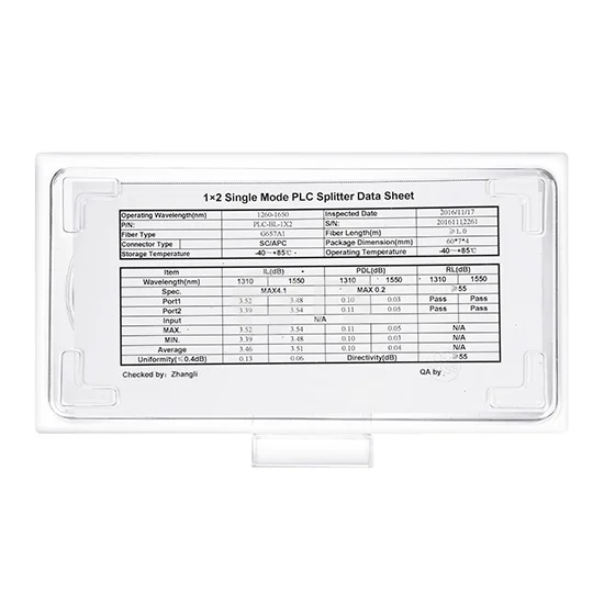 5 шт. 1x2 ПЛК Сплиттер SC UPC Micro Type волоконно оптический мини модуль 900um Ftth сплиттер 1X2