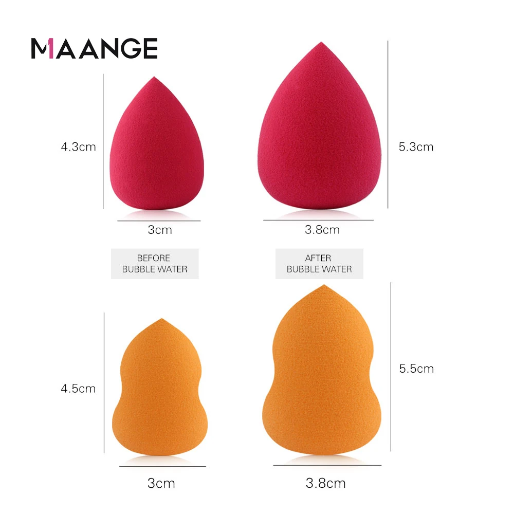 4 шт. пуховка для макияжа в форме капли воды смешивание губок |