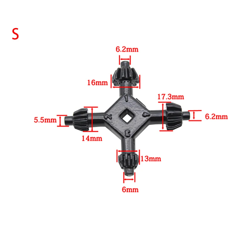 Ключ для патронов Wrench Drills Chuck Key 4 Way Drill Press Chucks Universal Combination Hand Tool Accessories in 1 Fit on - Ключ для патронов с четырьмя отверстиями для сверлильных прессов, универсальный комбинированный ручной инструмент, подходит для вс