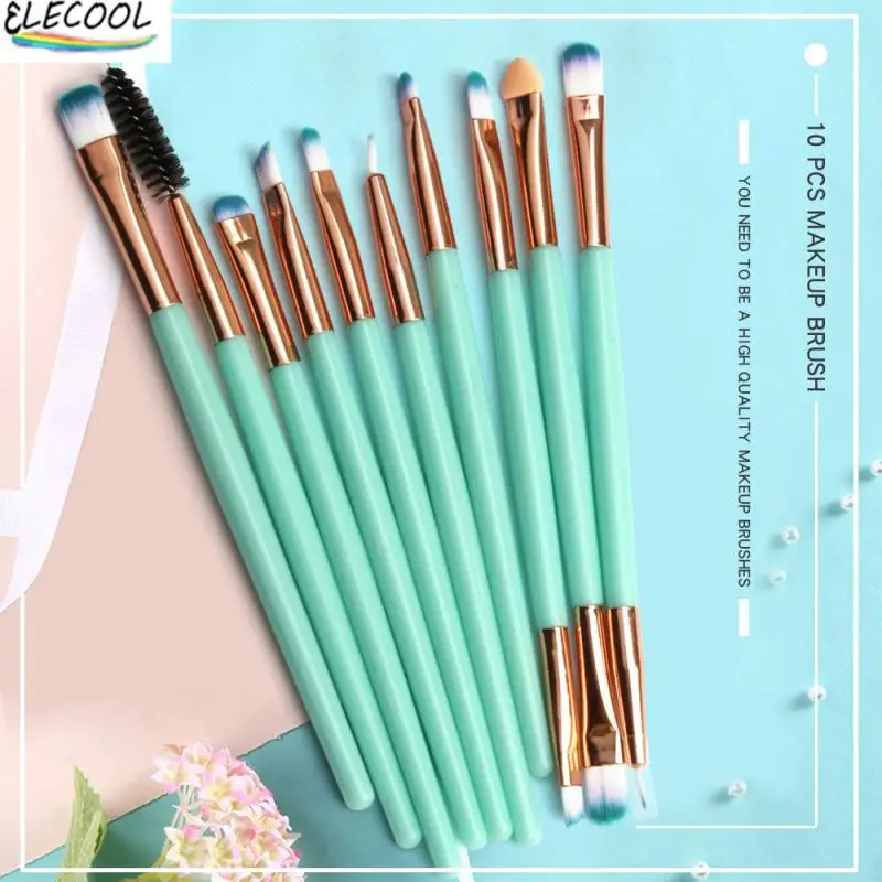 

ELECOOL Makeup Brushes Green Brush Set Powder EyeShadow Blending Eyeliner Eyelash Eyebrow Make Up Beauty Cosmestic Brushes Tools