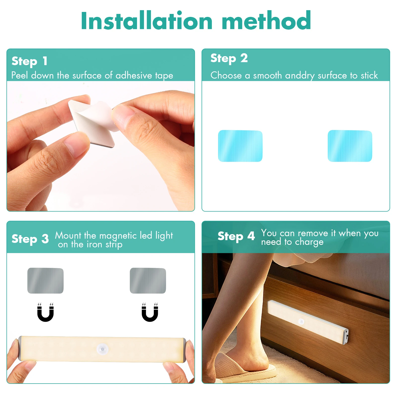 under cupboard lights28led wireless motion sensor light indoor cabinet lighting kitchen wardrobe light night lamp with magnetic free global shipping