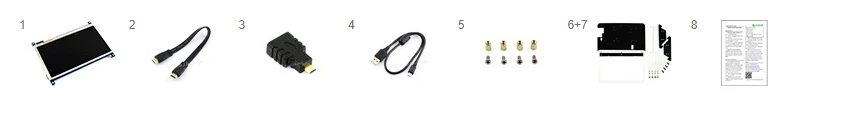 Waveshare 7 дюймов HDMI lcd(B)(с биколор чехол) 800*480 емкостный сенсорный экран для Raspberry Pi& Banana Pi, различные системы