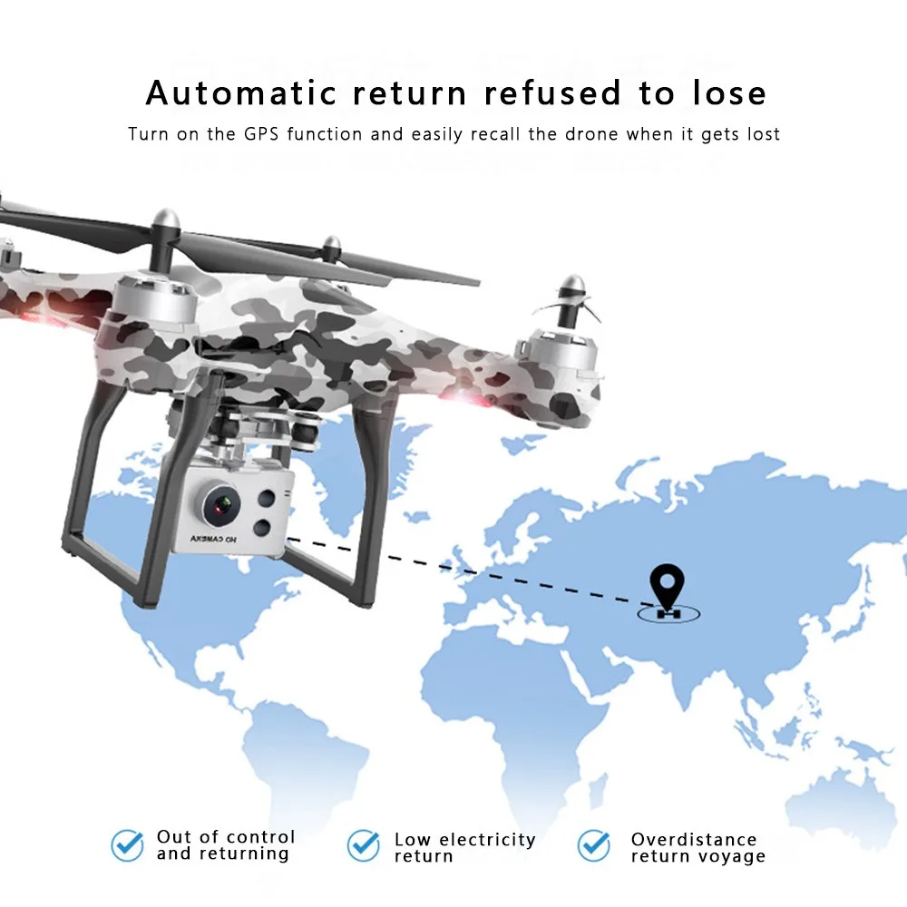

New x52 Four-Axis Drone Gps Positioning Automatic Return Brushed motor Esc High-Definition Aerial Following Remote Camera dron