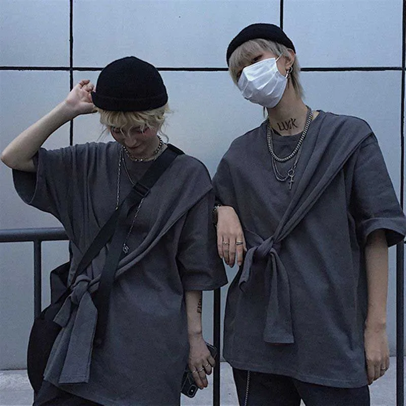 Футболка NiceMix в японском стиле для мужчин и женщин Повседневная рубашка с длинным