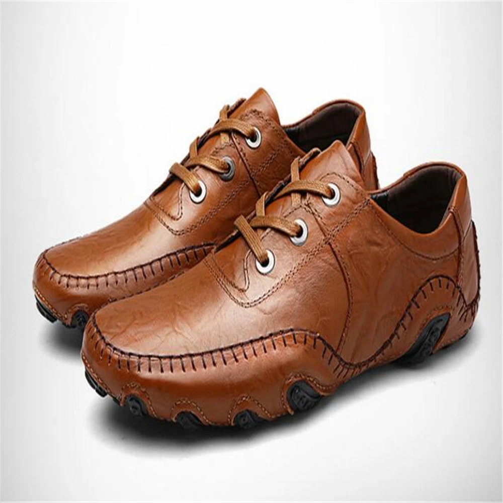 Мужская обувь из натуральной кожи мужские повседневные водонепроницаемые