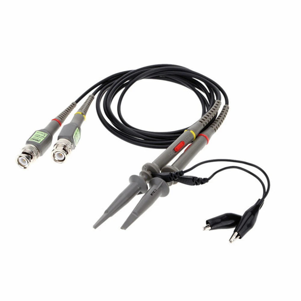 Oscilloscope Probe 2Pcs P6100 100MHz 1X 10X Alligator Clip Test Low Passive Limpedance Attenuation For Hantek Rigol 1008C | Инструменты