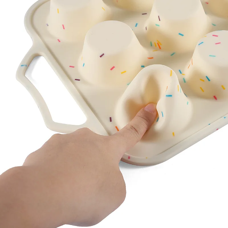 

The Second Generation of New Thick Reinforced Border Muffin Cake, Toast Silicone Mold, Non-Stick Cup Cake Bread Pan Baking Tray