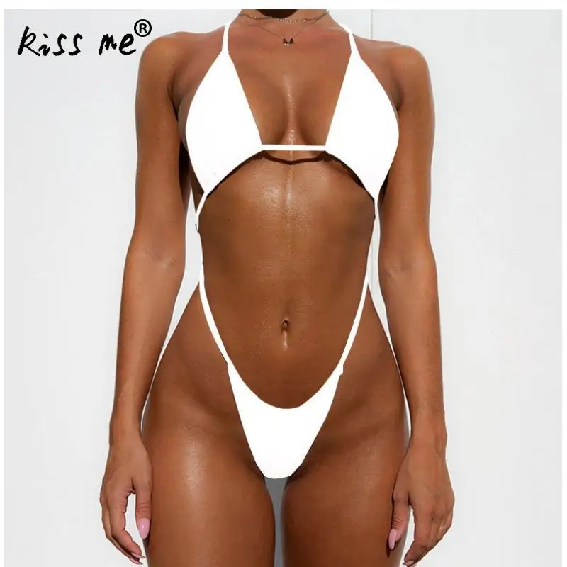 Sexy Padded Women Bikini One Piece Swimwear For Ruffle V-Neck Backless Monokini 2019 New Girls Beach Bathing Suit | Спорт и