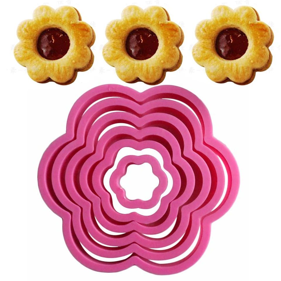 Transhome рождественские формочки для печенья 6 шт./компл. 3D пластиковые пятиконечные