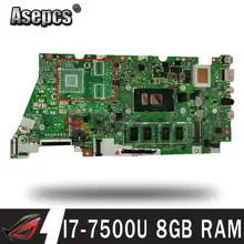 AKemy UX430UQ notebook Motherboard For ASUS UX430UV UX430UN UX430UQ UX430UQK Laotop Mainboard I7-7500U 8GB RAM tested full 100%