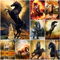 animal horse picture 5d diy diamond painting full drill mosaic picture cross stitch kit home decoration handmade gift