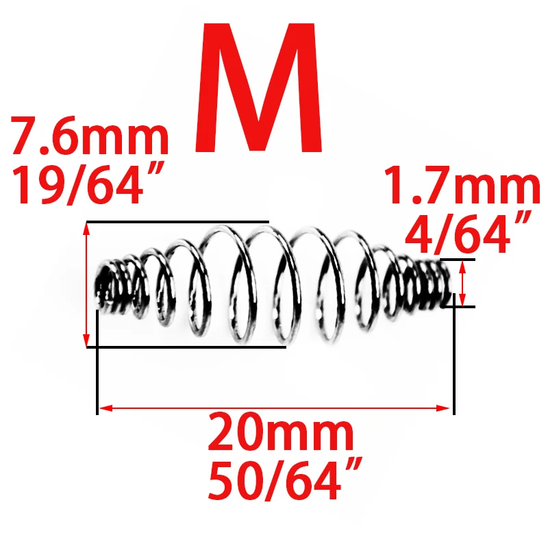 M 100pcs spring 100pcs Spring set Fishhook Swivel Carp Fly Fishing Hooks Single Circle Fishing Tackle Accessories jig Lure Line Cord Tool - Цвет: M 100pcs spring