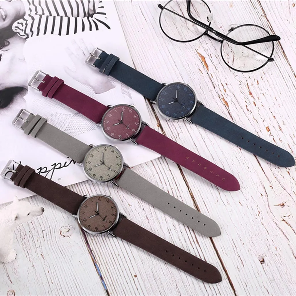 Простые женские часы повседневные с кожаным ремешком женский серебряный чехол