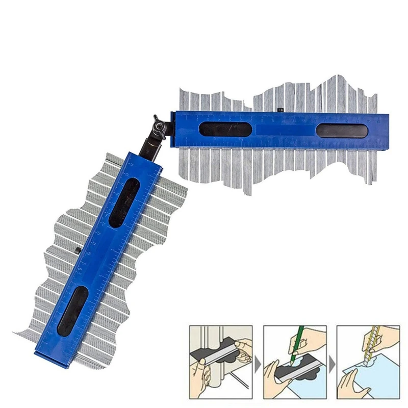 

Irregular Lengthened Contour Gauge Duplicator Profile Duplication Template Measure Ruler Woodworking Measuring Tool