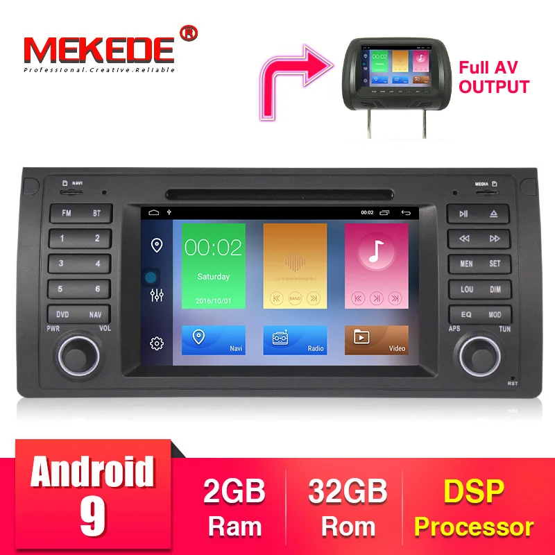 Android 9 1 2 + 32G din автомобильный dvd плеер для bmw e53 E39 X5 с gps Bluetooth Радио RDS USB SD управление