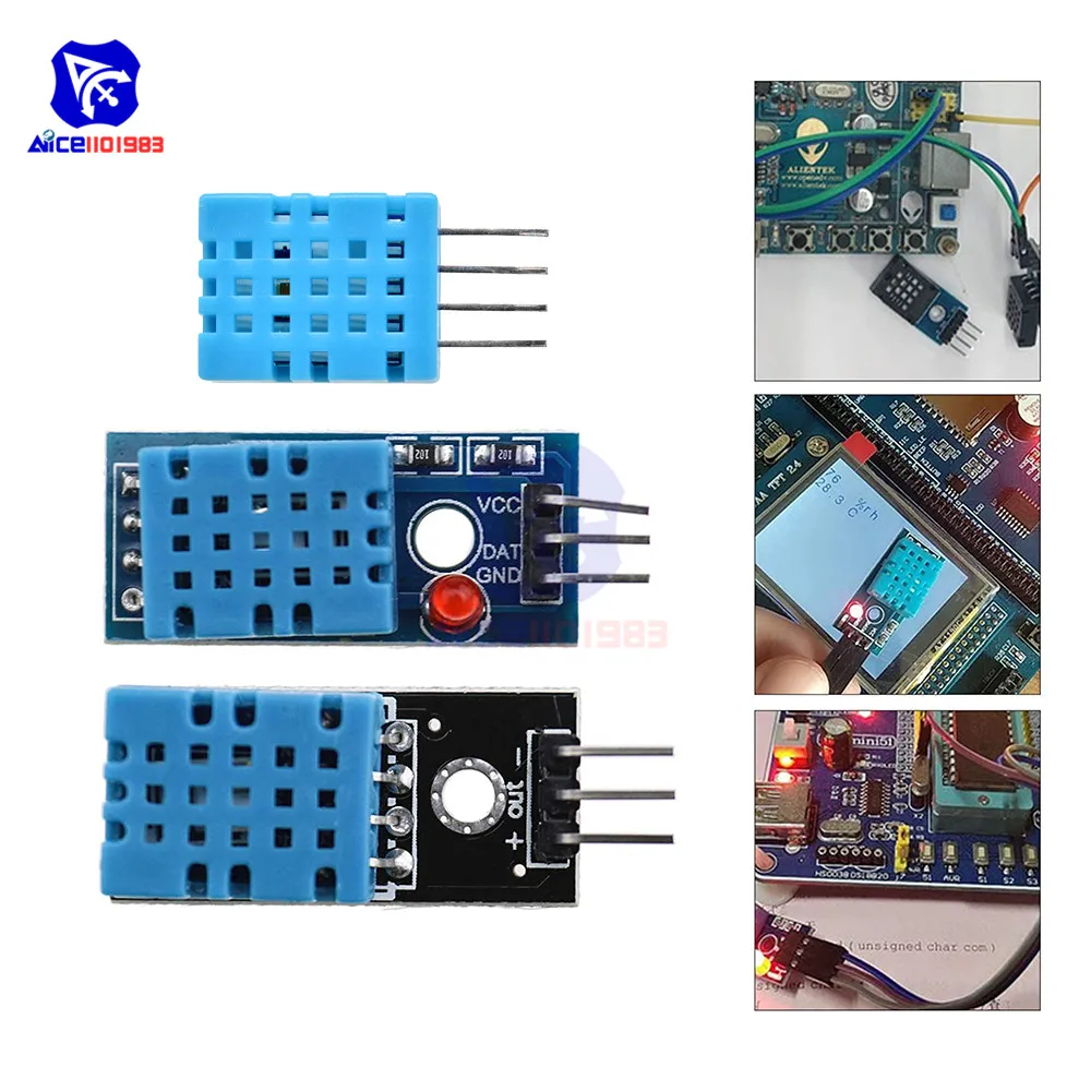 Модуль датчика влажности и температуры diymore DHT11 с кабелем Dupont для Arduino|Датчики| |