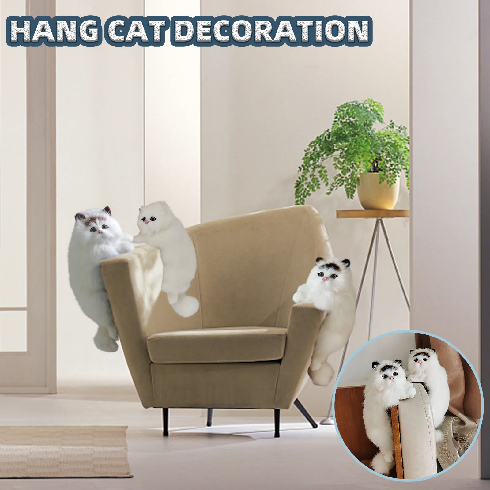 Realistic Fur Cat Simulation Plush stuffed Doll Cute Animal Model sofa Decoration kawaii room Decor soft plush toy for kids | Игрушки и