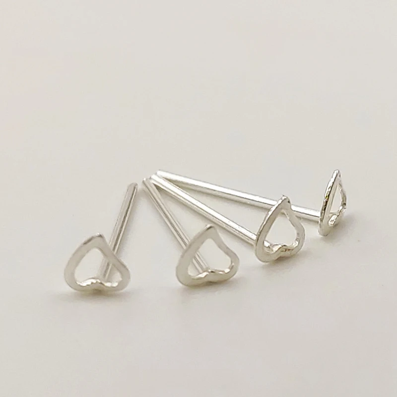 Сердце Звезда нос пирсинг шпилька для женщин 925 серебро минималистский Индия Нос