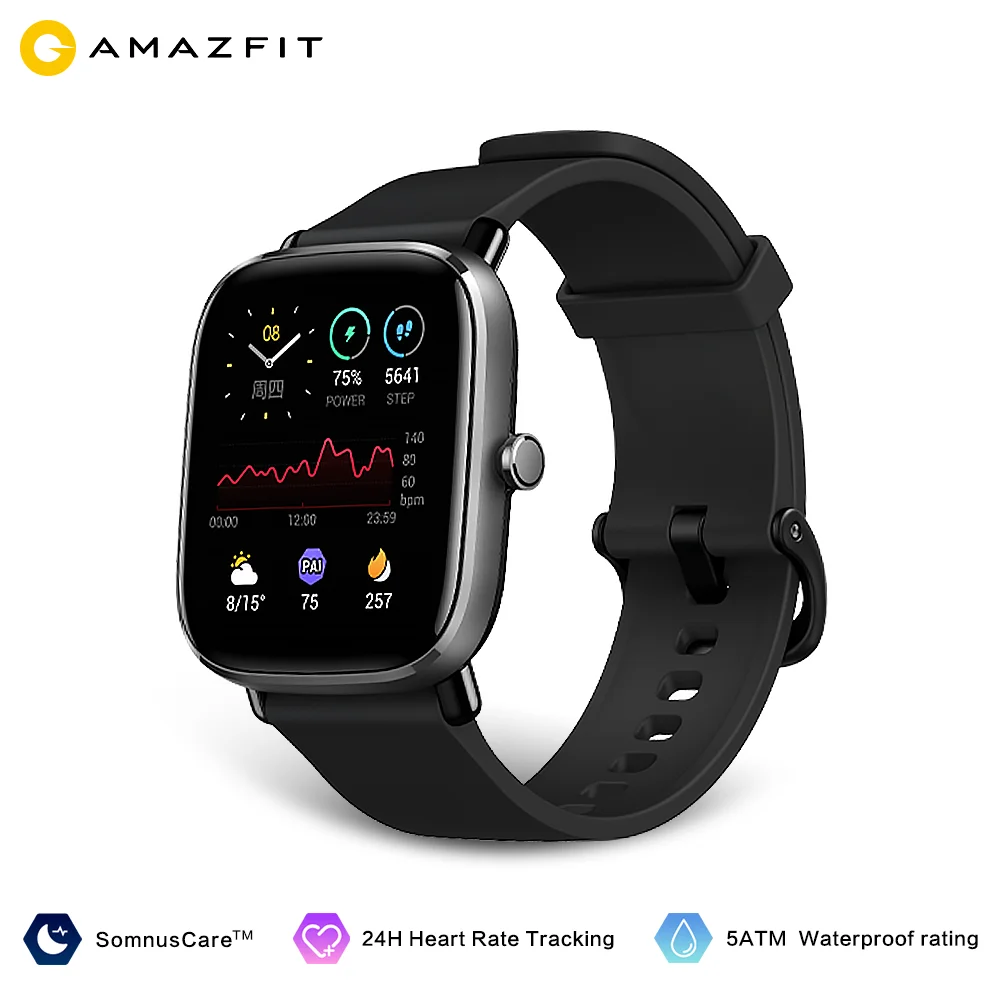 Amazfit GTS 2 Mini Smart Watch In Stock GPS IN-Build Global Version 5ATM Waterproof 14 Day Battery For Android Ios Phone