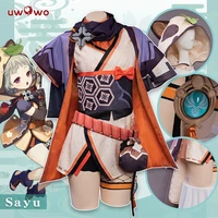 pre sale uwowo game genshin impact sayu cosplay costume halloween outfit sweet cute uniform dress party role play