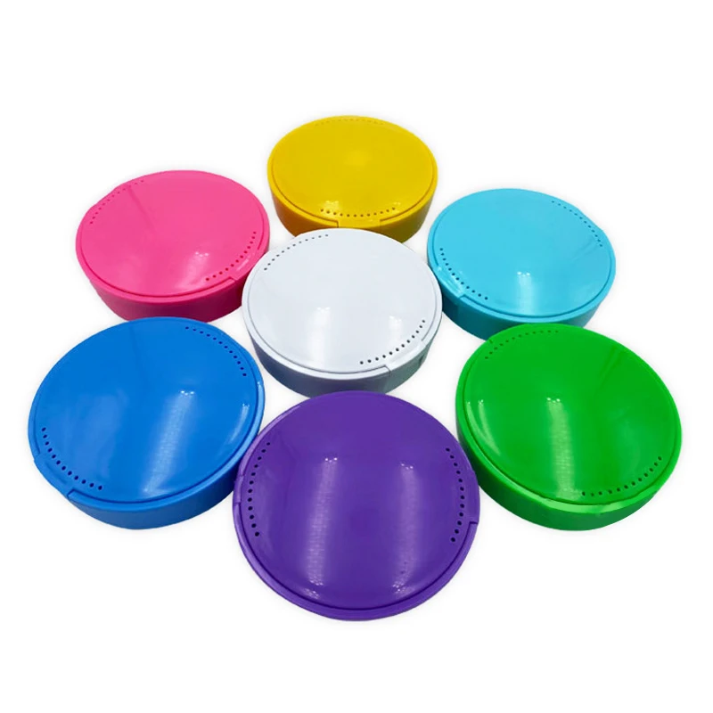 

6 colors Fake Teeth Orthodontic Case Dental Retainer Mouth Guard Denture Storage Plastic Box Oral Hygiene Supplies Organizer