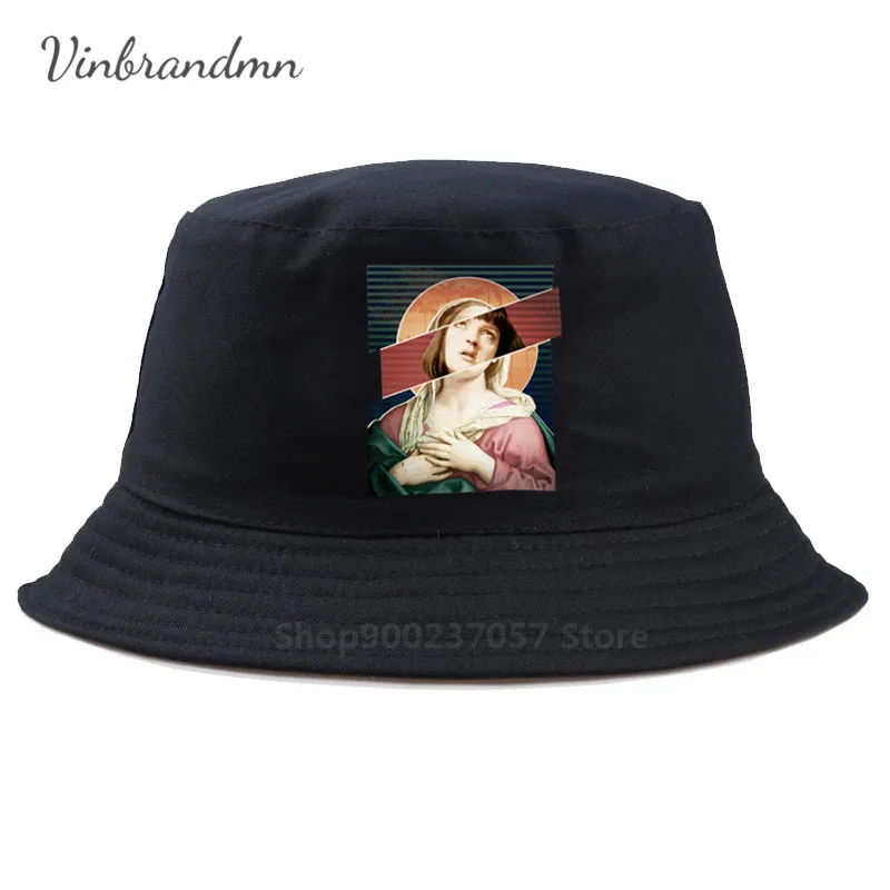 Хлопковая Рыбацкая шляпа Pulp текстовая Дева Мария Миа Уоллес унисекс шапка для