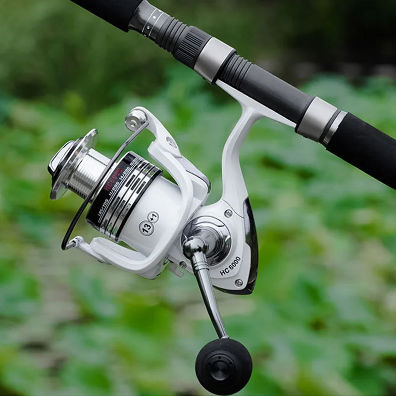 

Spinning Fishing Reel 5.2:1 Gear Ratio1000-7000 Series White Fishing Reel Max Drag 15kg Carp Fishing Coil Reel Pesca