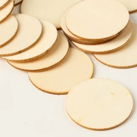 32mm 50 pieces nature wood chip polished base handmake craft log discs diy crafts wedding party painting decoration