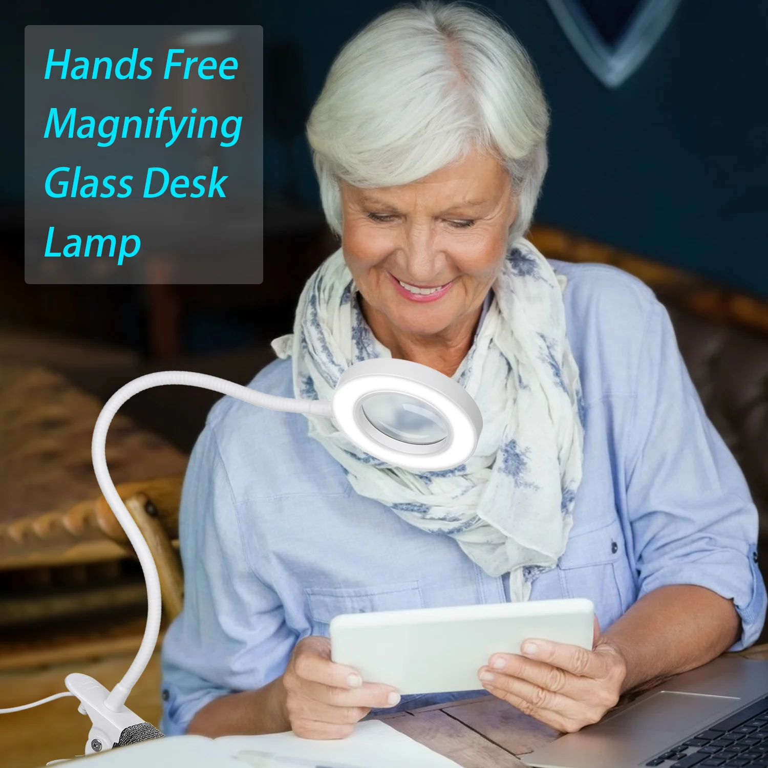 Настольный светильник с usb зарядкой увеличительным стеклом настольная лампа для