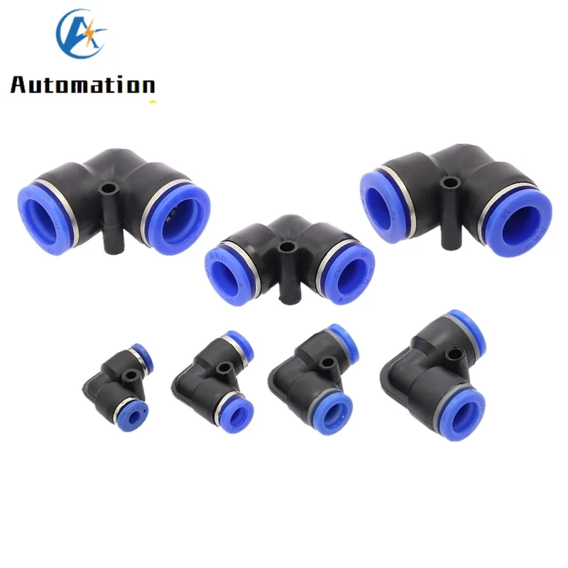 Пневматические L образные плсатиковые быстроразъемные фиттинги с наружным