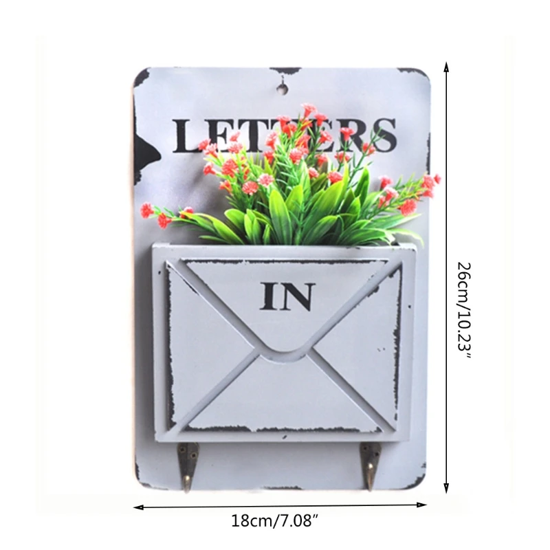 

Creative Retro Envelope Sundries Shelf Multifunction Keys Holder Storage Box QX2E