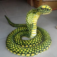 110 stuffed animal emulational anaconda green snake king cobra plush toy 280cm cotton gift birthday reward padding plush