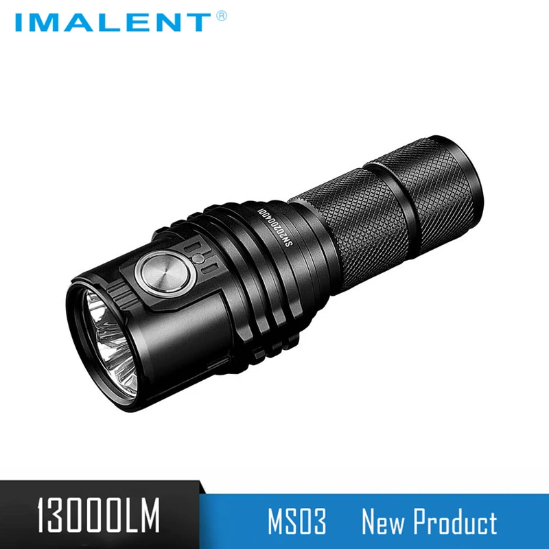 

Imalent MS03 Type-C Rechargeable 21700 Battery LED Flashlight 13000 Lumens Powerful EDC Torch Lanterns with Floodlight Spotlight