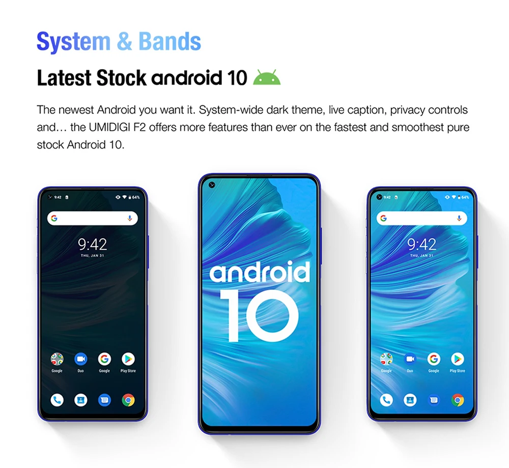 UMIDIGI F2 глобальная версия Android 10 6 ГБ 128 ГБ 6,5" FHD 32 МП селфи Helio P70 48MP AI Quad камера мобильный телефон 5150 мАч NFC