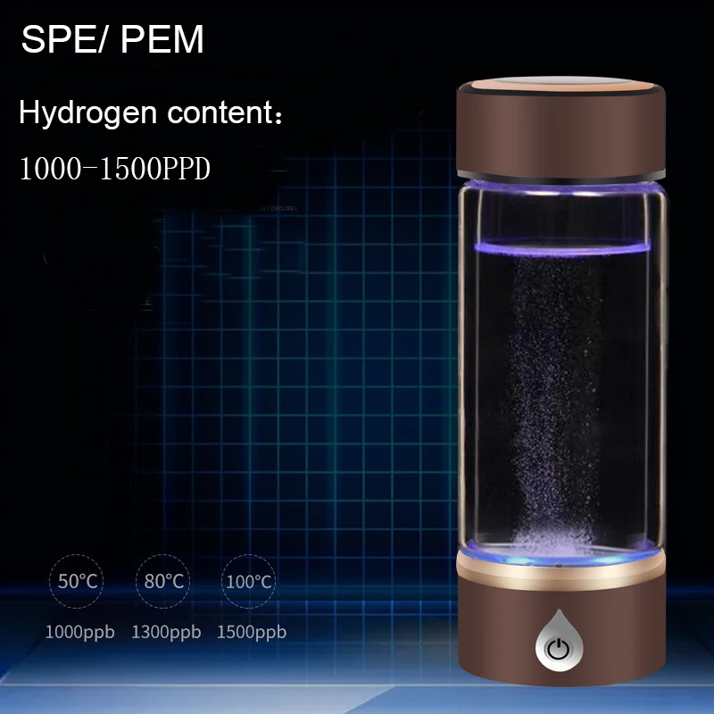 SPE/PEM водород богатый генератор бутылка с ионизатором воды Seperate H2 и O2 высокий чистый водород ПЭТ бутылка использования