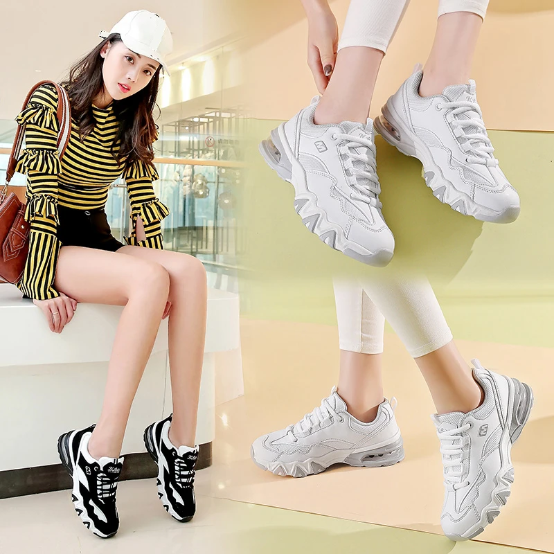 Женские кроссовки белые теннисные туфли женские дышащие кожаные спортивные с