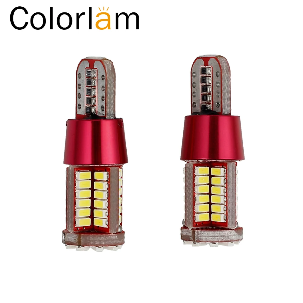 

Colorlam 1 Pair of T10 501 ERROR FREE 57 SMD 3014 with Lens LED Car Side Light Bulb Bright White Light for Most Types of Cars