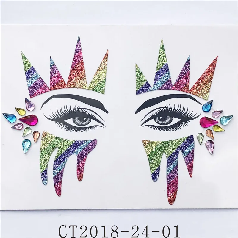 Зарубежные художественные стразы наклейка для лица дрель карандаш бровей сделай