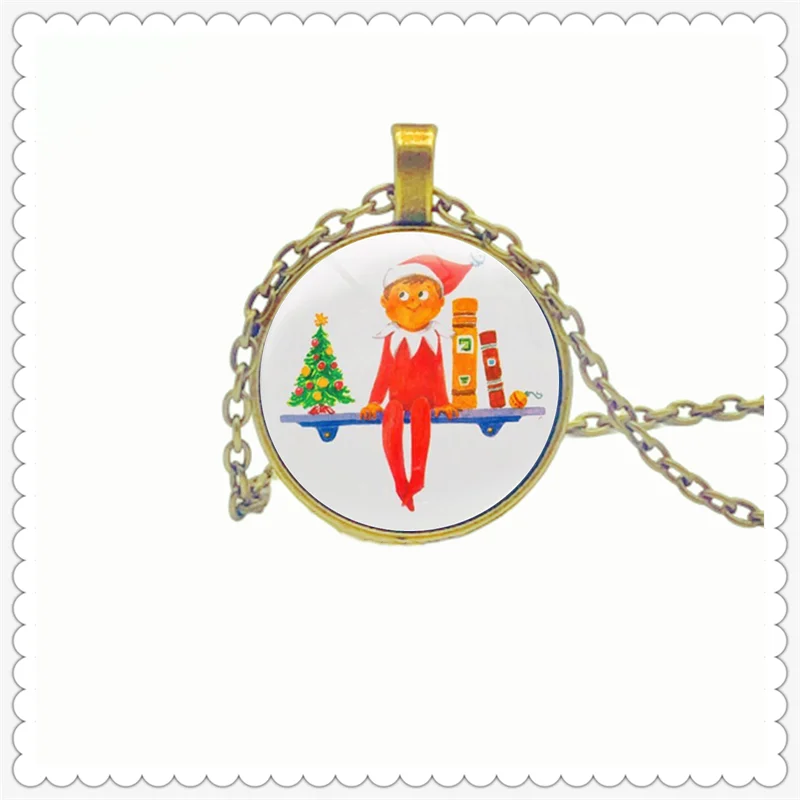 Рождественский детский узор ювелирные изделия бутик подвеска ожерелье Круглая