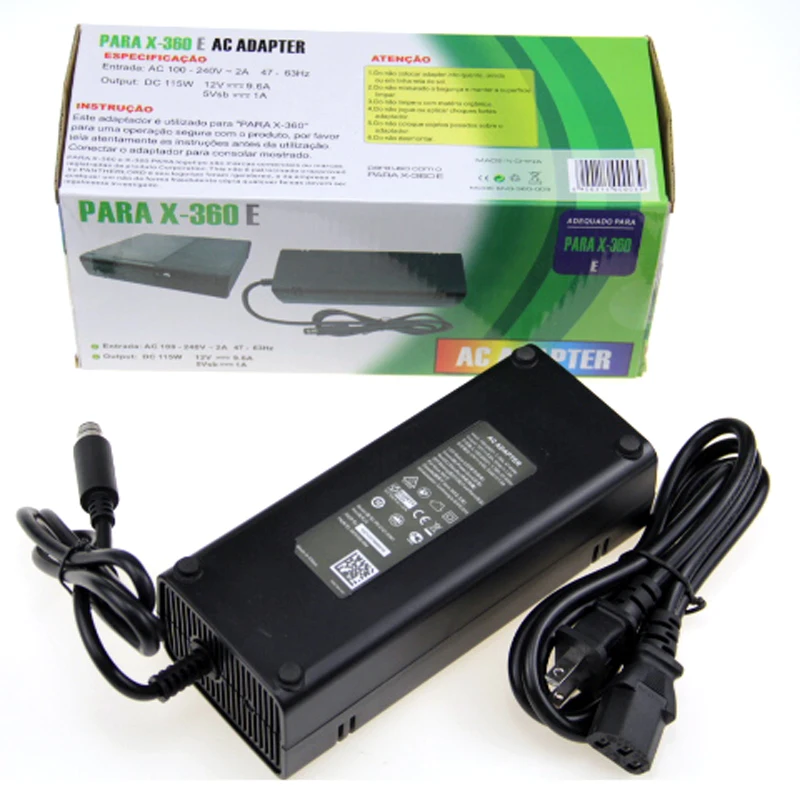 

US/EU/UK Plug AC Adapter for Xbox 360 E Power Supply 100-240vV Home Wall AC Adapter Cable Cord Dropshipping