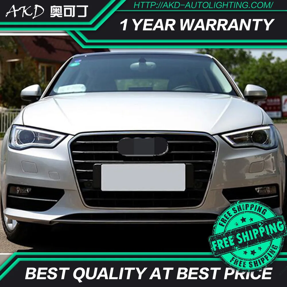 АКД автомобильного тюнинга светодиодные фары для Audi A3 2013-2016 DRL Противотуманные
