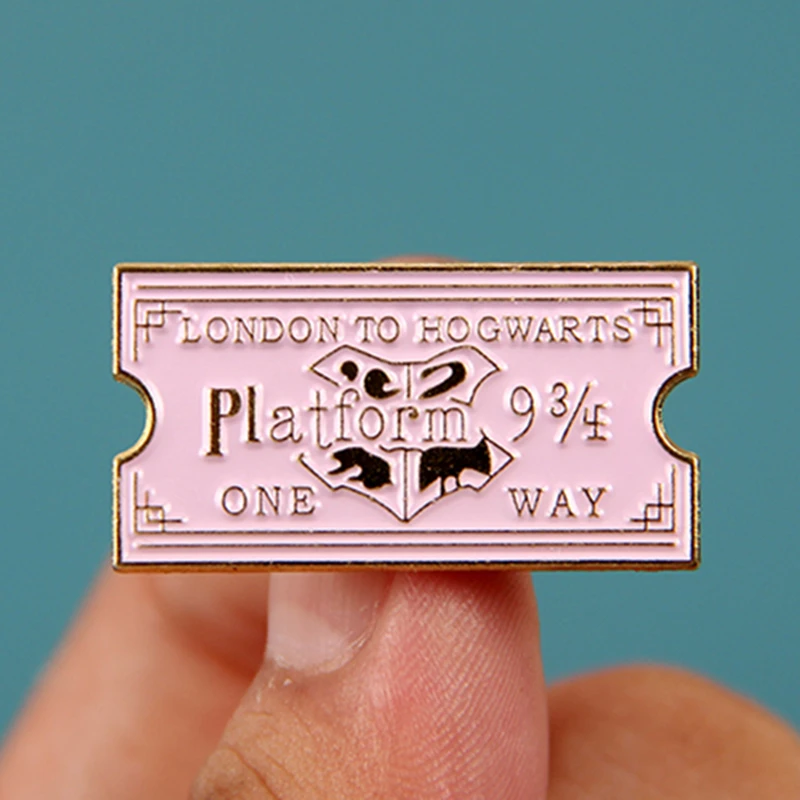 

Classic Movie 9 3/4 Stamp Coupon Cartoon Enamel Brooch Pin Backpack Jeans Jacket Lapel Pins Badges Fashion Jewelry Accessories