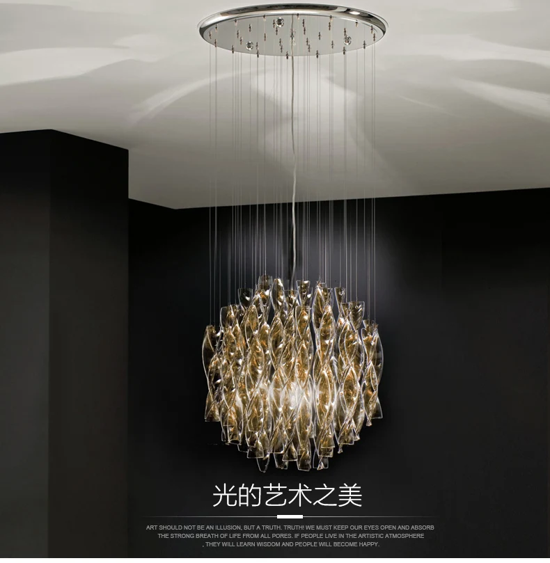 

Длинная Люстра для лестницы, креативная хрустальная лампа в скандинавском стиле с полыми нитями для гостиной