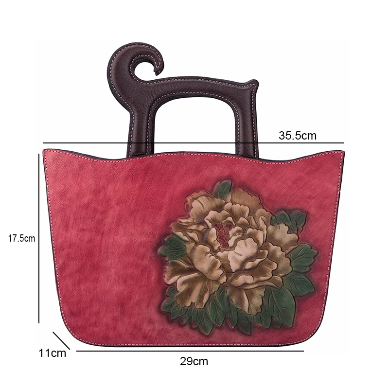 

YourSeason 2021 Female Casual Floral Handbag Large Capacity Casual Tote Women Shoulder Messenger Hand Painted Retro Bags