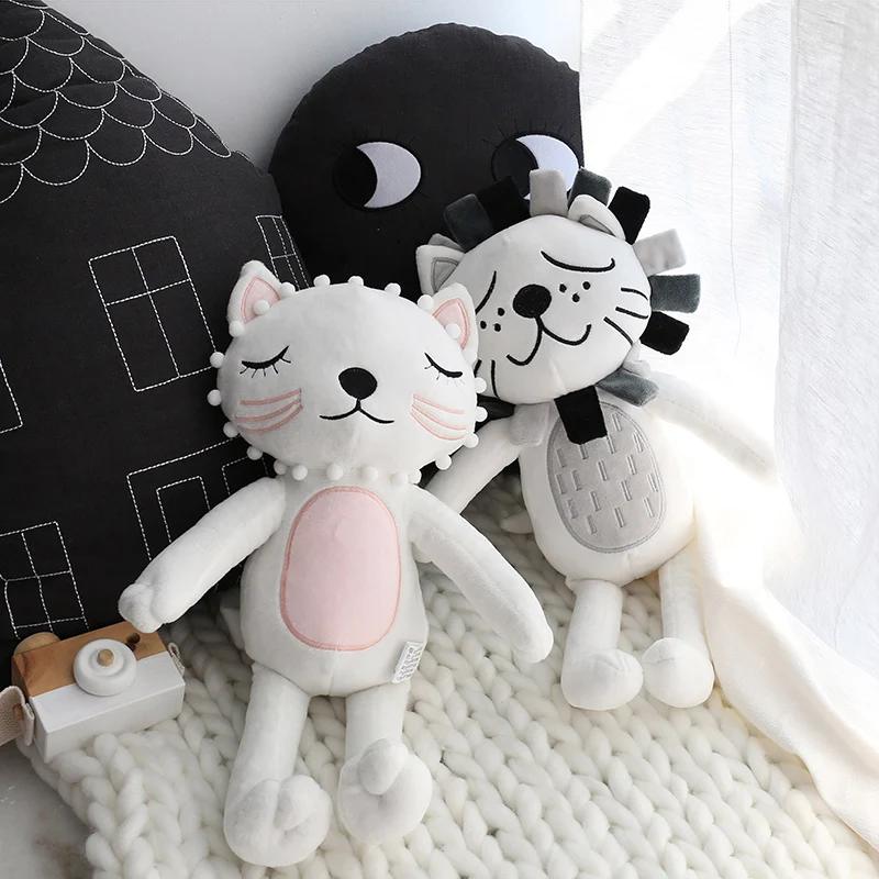 

40cm Kawaii Plush Cat Lion Toys For Children Room Decor Stuffed Animal Toys Kids Baby Appease Dolls