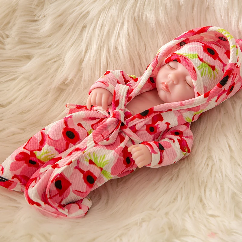 25 см реалистичный сон девочка Новорожденный bebe Кукла reborn baby гладкая виниловая