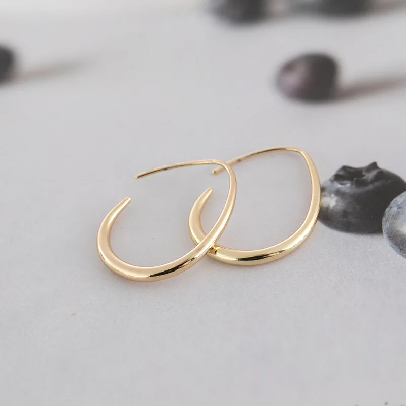

Krasivaya Geometric Simple Gold Circle Hoop Earrings For Women Fashion Jewelry Trendy Gift